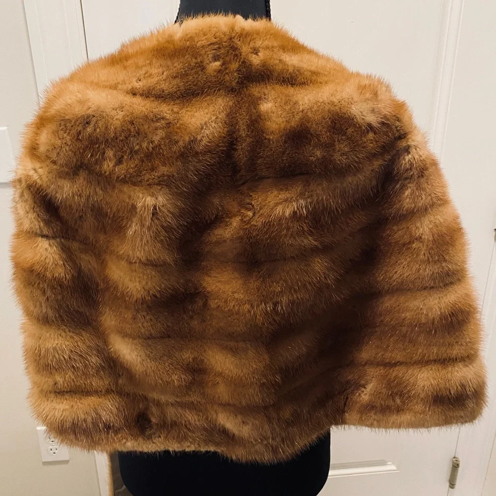 Vintage Mink Fur Stole Cape Wrap - Picture 4 of 9